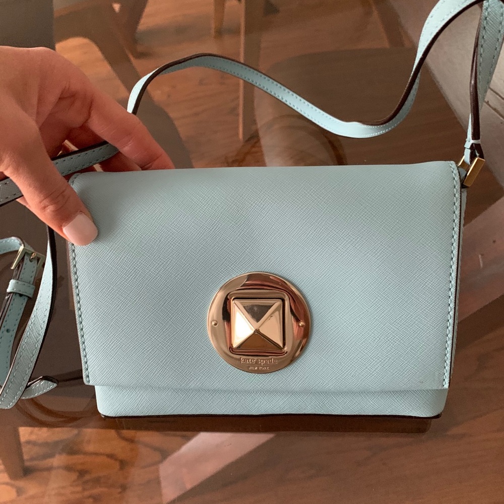 Light blue Kate Spade crossbody handbag